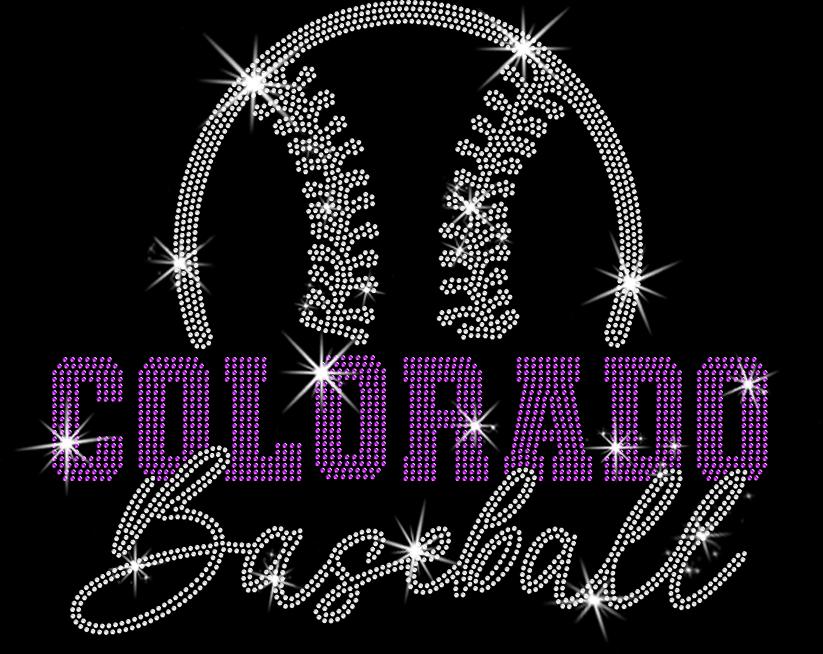 Colorado Baseball Team Rhinestone Shirt: Retro Style Baseball Tee