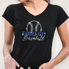 Kansas City Baseball Team Rhinestone Shirt: Trendy Retro Baseball Tee