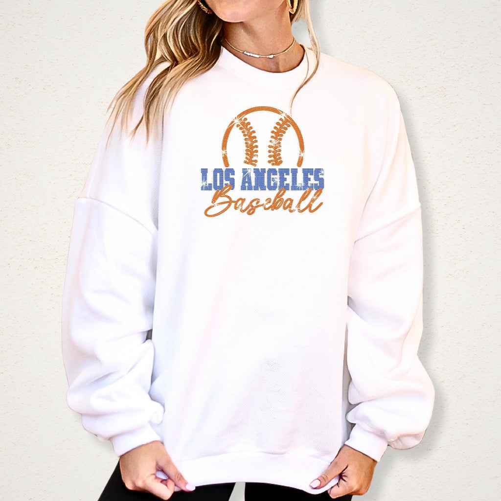 Los Angeles Baseball Team Rhinestone T-Shirt: Sparkling Baseball Tee