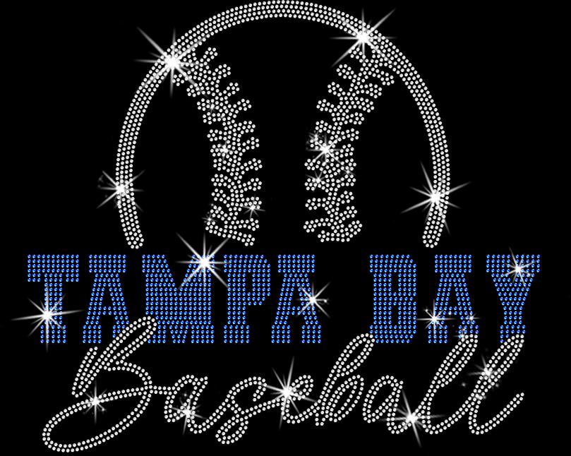 Tampa Bay Baseball Team Rhinestone Shirt: Team Fans T-Shirt for Womens