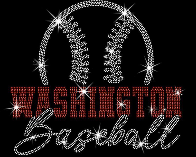 Washington Baseball Team Rhinestone Shirt: Baseball Season Hoodie