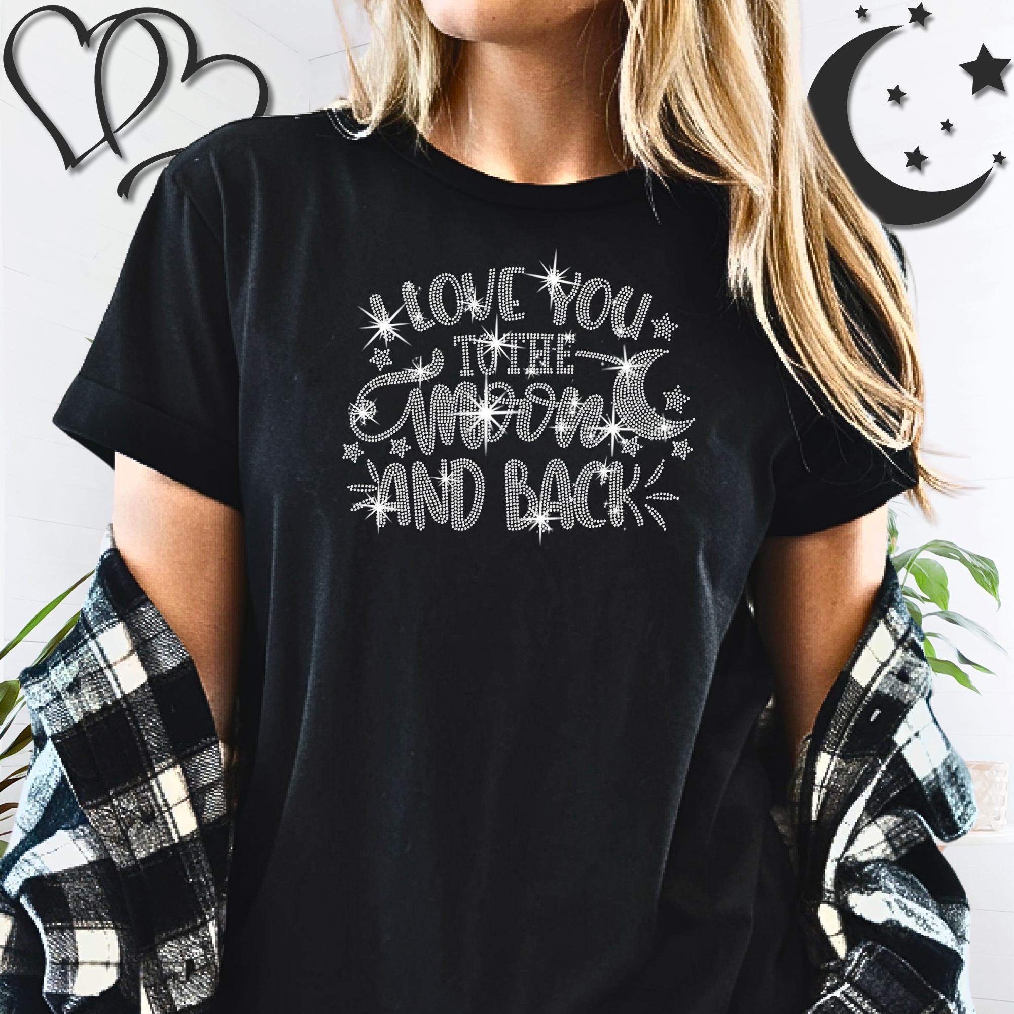I Love You to the Moon and Back Rhinestone Shirt: Sparkly Love Sweatshirt Main image