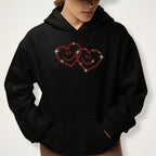 Cute Smiling Hearts Rhinestone Shirt: Funny Valentine Bling Sweatshirt
