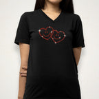 Cute Smiling Hearts Rhinestone Shirt: Funny Valentine Bling Sweatshirt