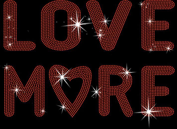Love More Rhinestone Shirt: Bling Couple Valentine Tee