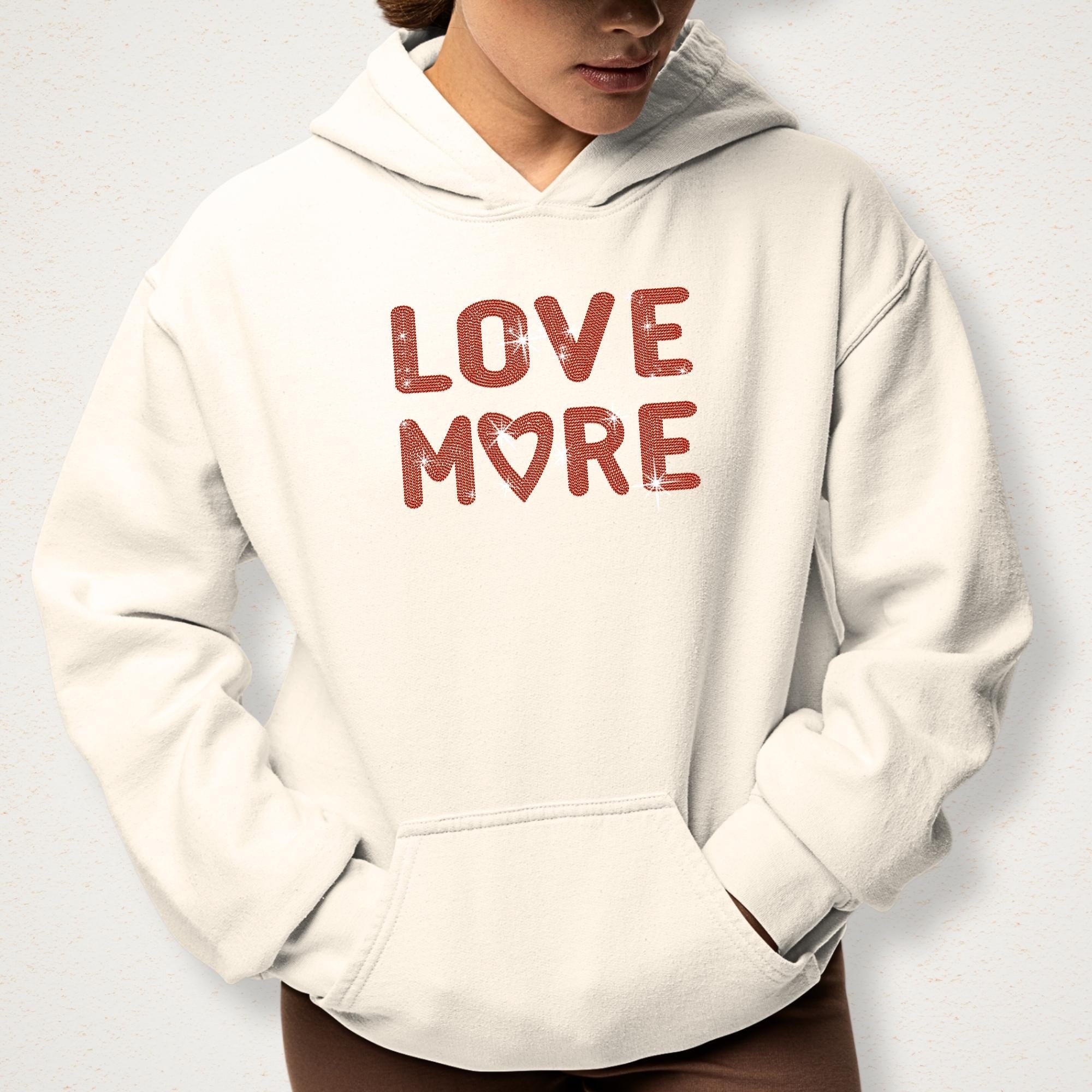 Love More Rhinestone Shirt: Bling Couple Valentine Tee