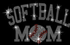 Softball Mom Bling Rhinestone Shirt: Sports Mama Sweatshirt