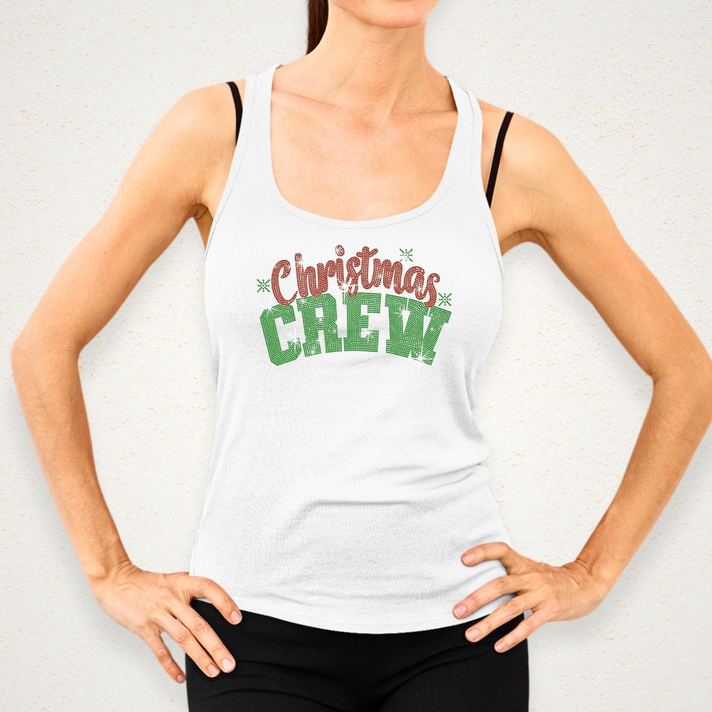 Christmas Crew Rhinestone T-shirt: Bling Family Christmas Shirt