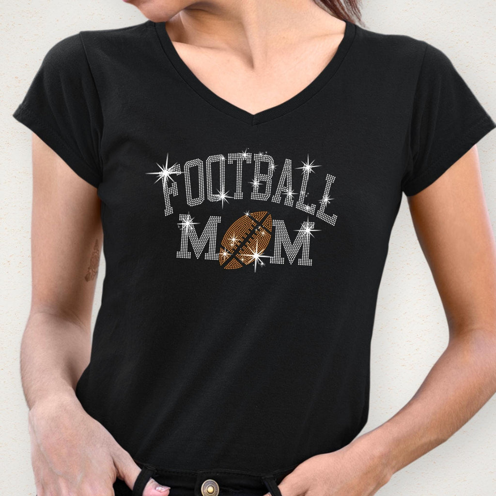 Football Mom Rhinestone Shirt: Cozy Game Day Mama Sweatshirt