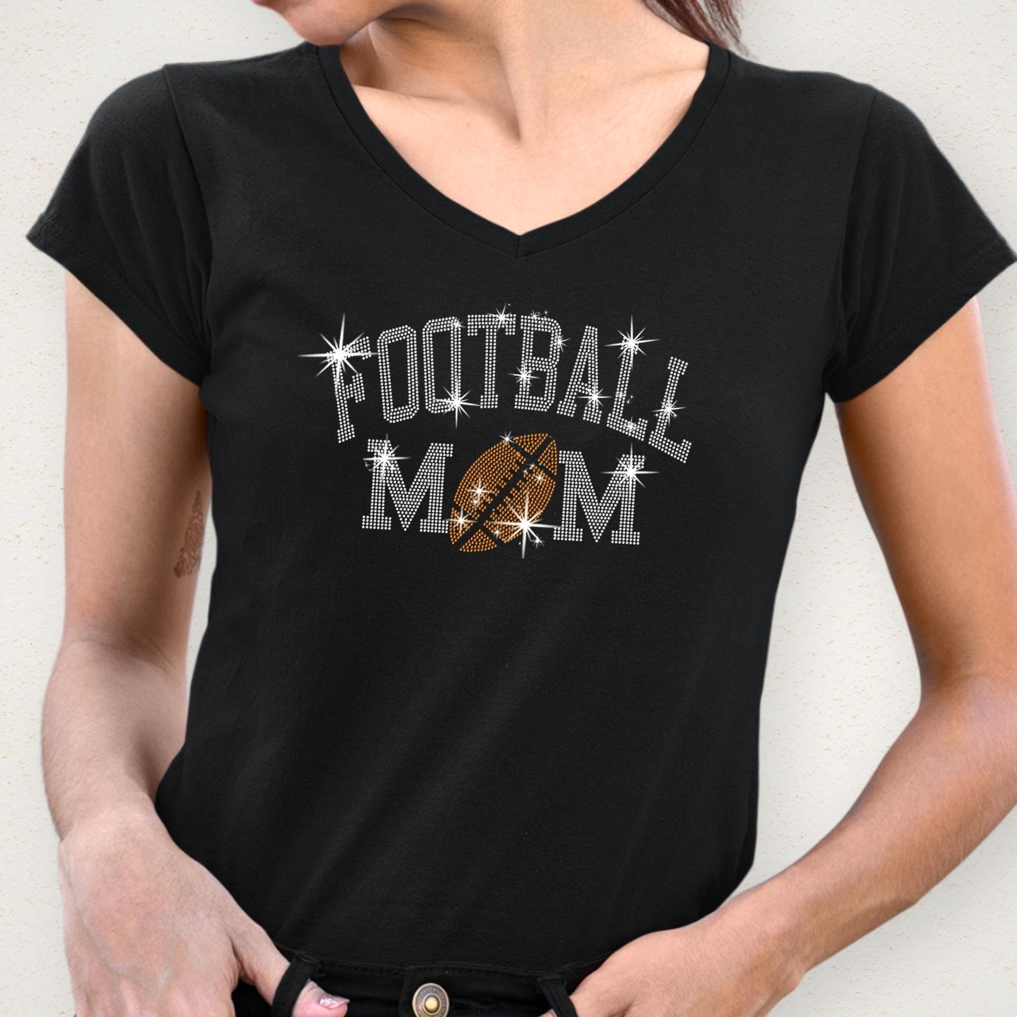 Football Mom Rhinestone Shirt: Cozy Game Day Mama Sweatshirt