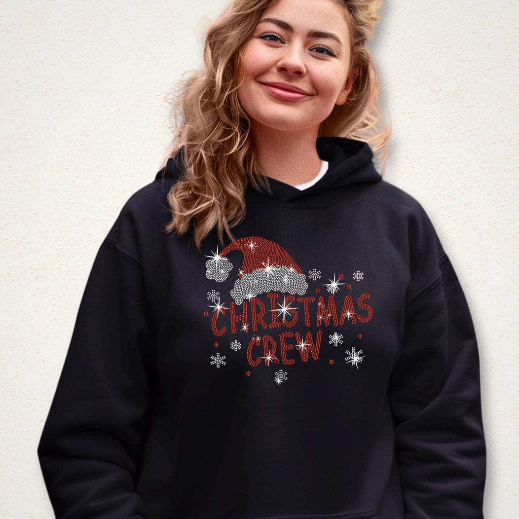 Christmas Crew Rhinestone Shirt: Xmas Family Matching Sweatshirt