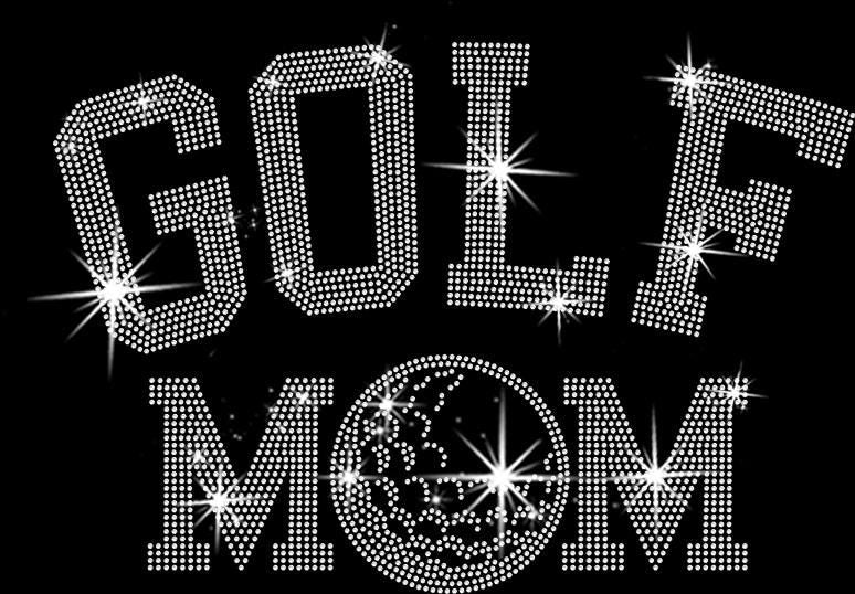 Golf Mom Rhinestone Shirt: Sparkly Golf Lover Sweatshirt