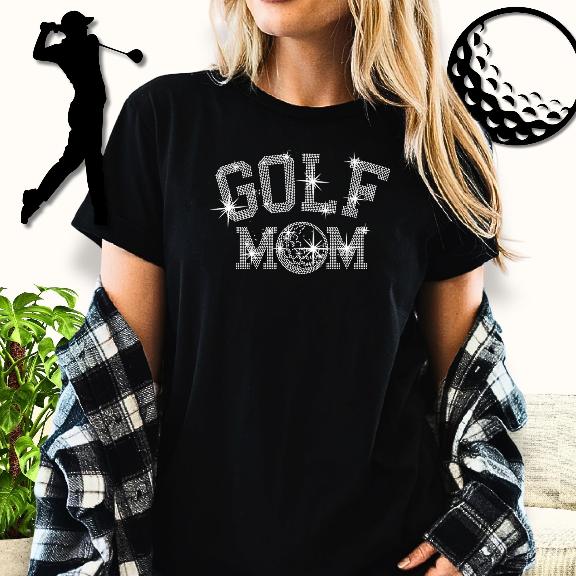 Golf Mom Rhinestone Shirt: Sparkly Golf Lover Sweatshirt Main image