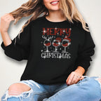 Christmas Wine Glass Rhinestone Shirt: Merry Christmas Santa Hat Tee