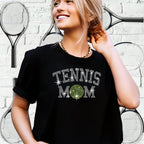 Tennis Mom Rhinestone Shirt: Tennis T-shirt for Womens