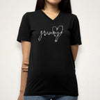 Grammy Heart Rhinestone Shirt: Cute Grandma Bling Tee