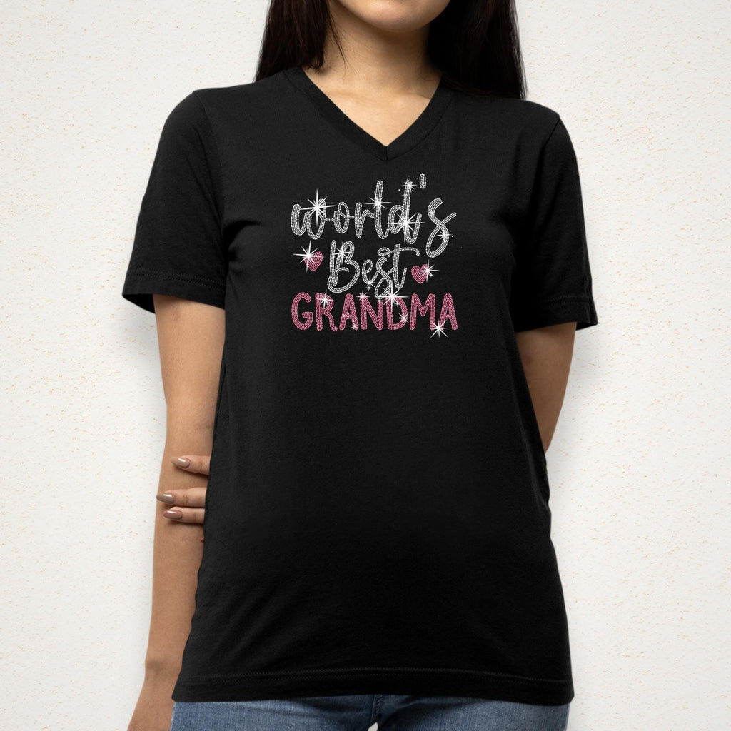 World's Best Grandma Rhinestone Shirt: Cool Grandma T-Shirt