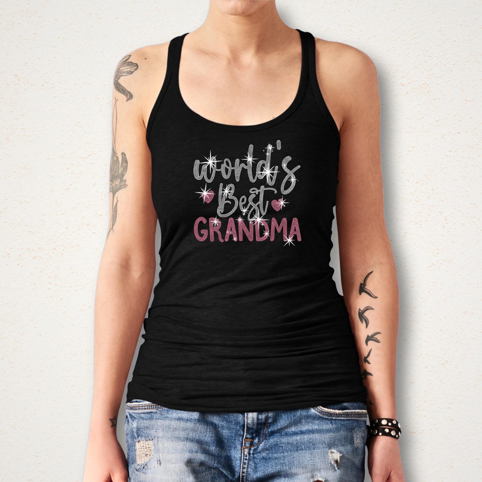 World's Best Grandma Rhinestone Shirt: Cool Grandma T-Shirt Secondary image