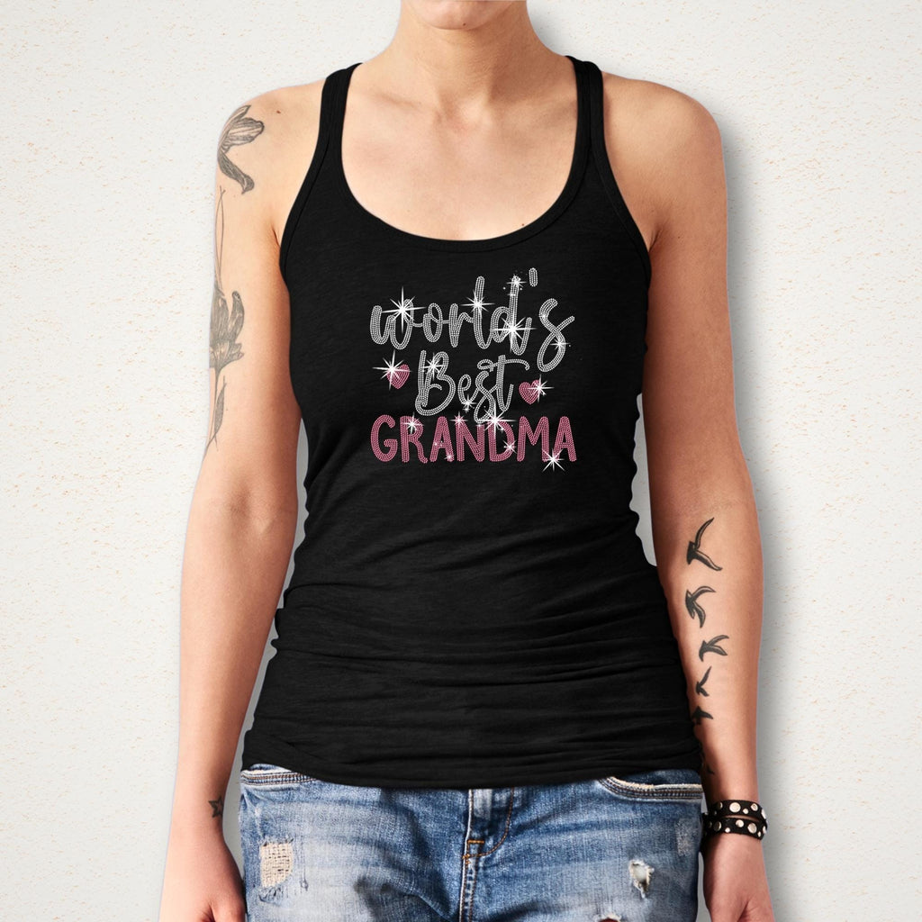 World's Best Grandma Rhinestone Shirt: Cool Grandma T-Shirt