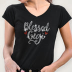 Retro Blessed Gigi Rhinestone Shirt: Cute Gigi Bling Sweatshirt