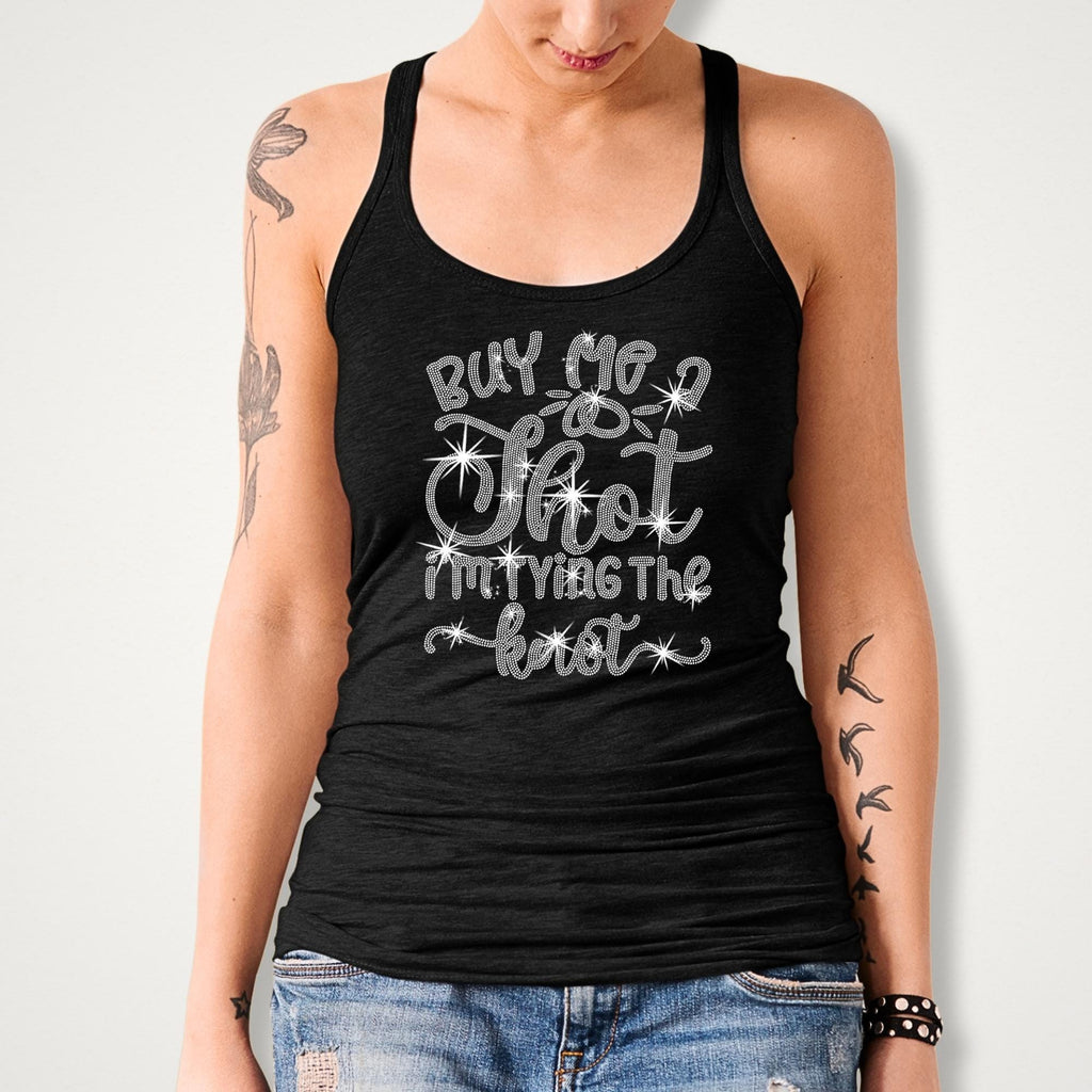 Buy Me a Shot Rhinestone Shirt: Bachelor Party Drinking Team T-Shirt