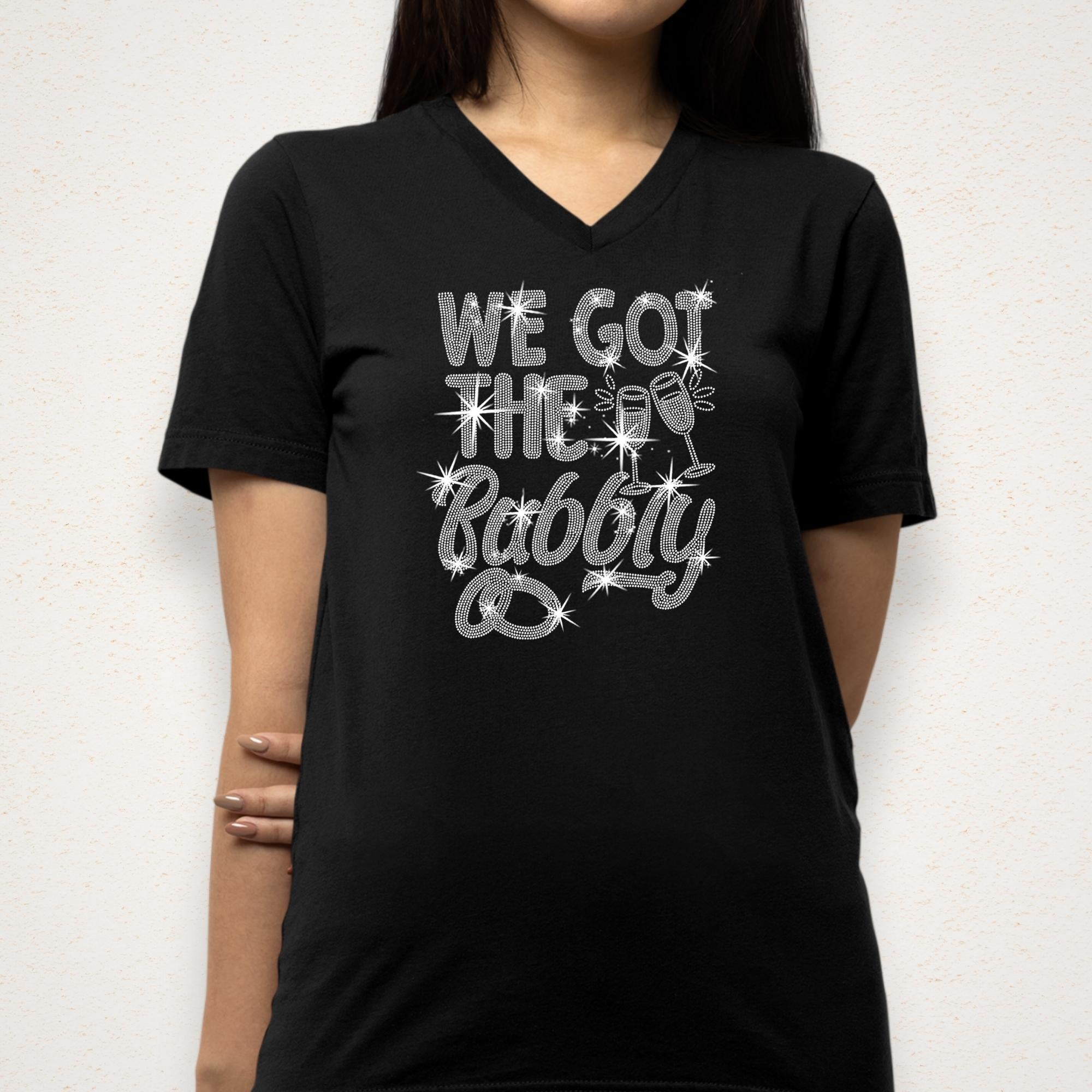 We Got the Bubbly Rhinestone Shirt: Sparkling Bubbly Champagne Tee