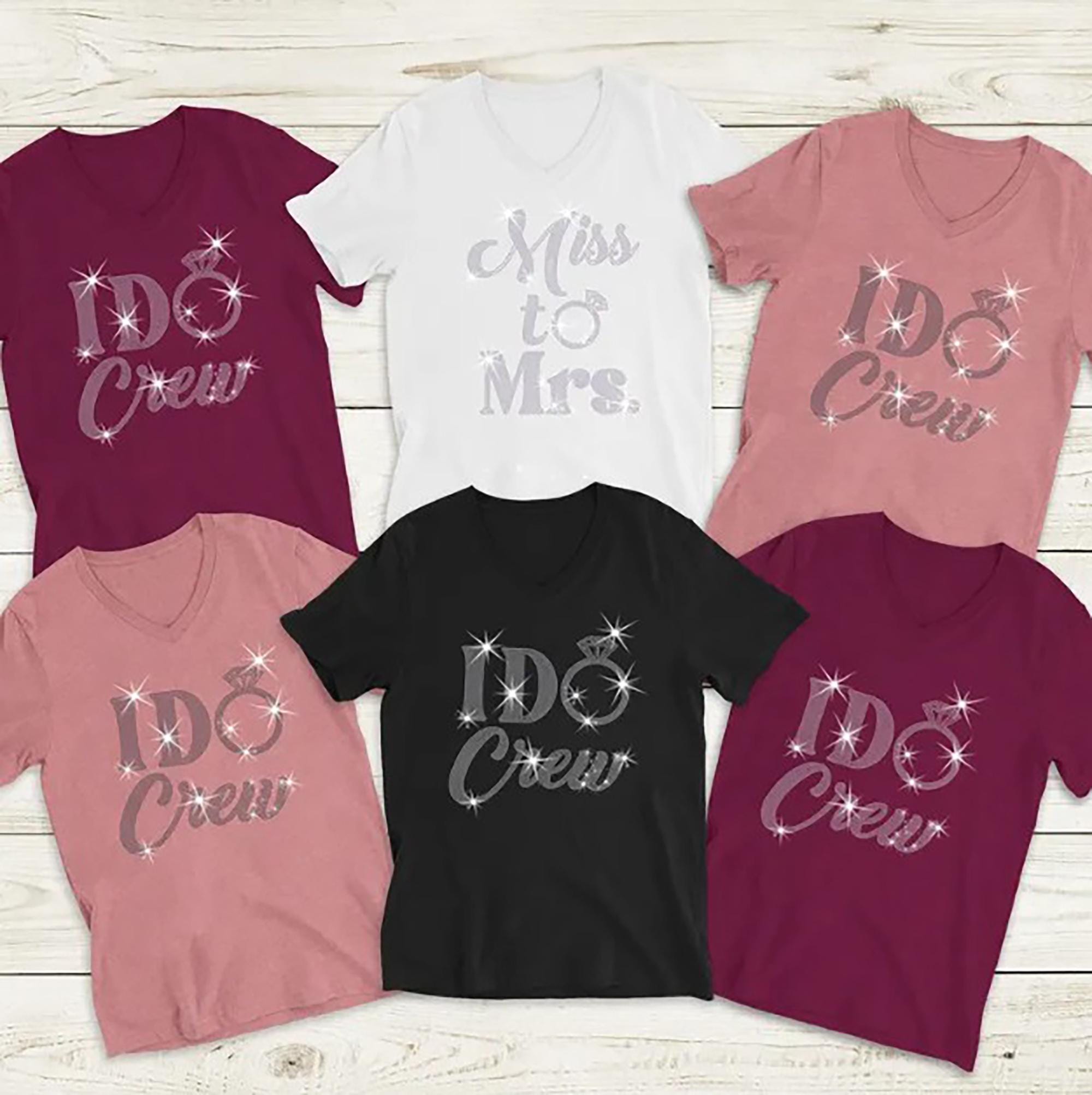 Miss to Mrs. Rhinestone Wedding Shirt: Newlywed Honeymoon Outfit