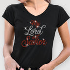 My Lord and Savior Rhinestone Shirt: Christian Faith Sparkle Tee