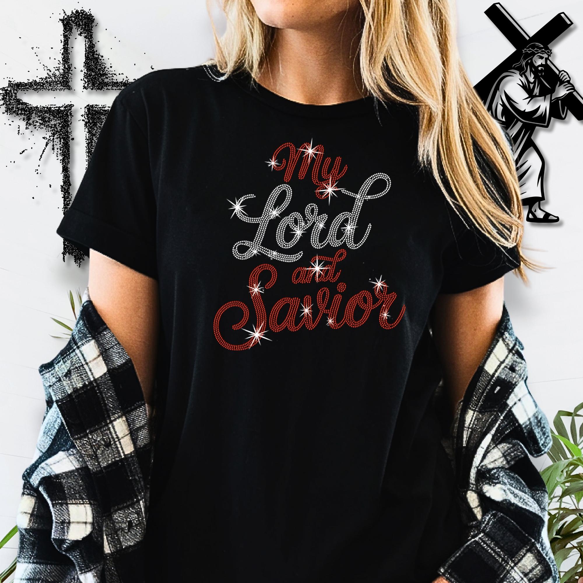 My Lord and Savior Rhinestone Shirt: Christian Faith Sparkle Tee Main image