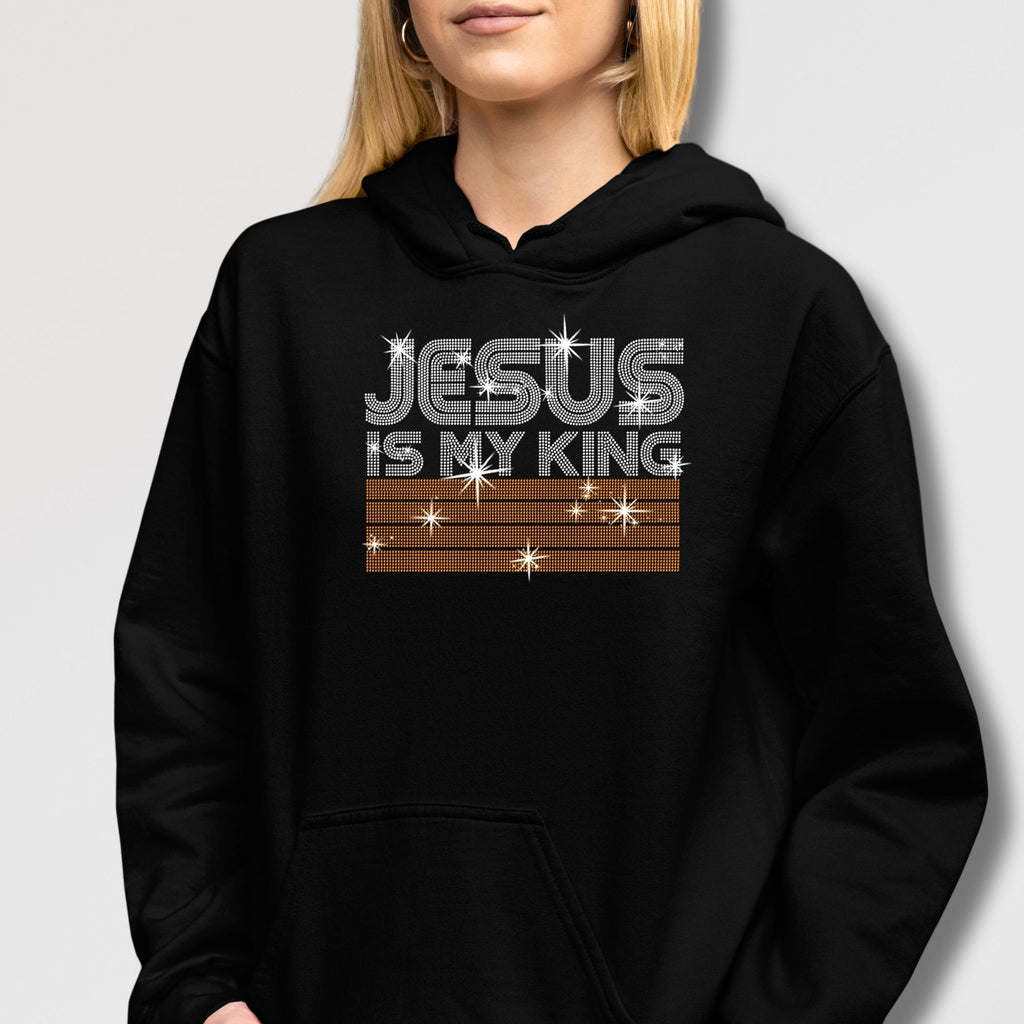 Jesus Is My King Rhinestone Shirt: Sparkly Religious Tee