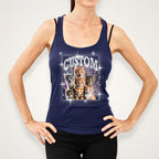 Custom Pet DTF Rhinestone Shirt: Personalized Cat Bootleg Rap Tee