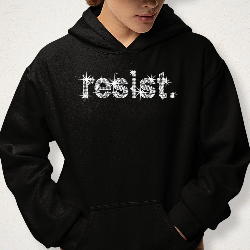 Resist Rhinestone Shirt: Sparkle Political Protest Tee & Sweatshirt