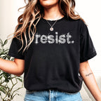 Resist Rhinestone Shirt: Sparkle Political Protest Tee & Sweatshirt