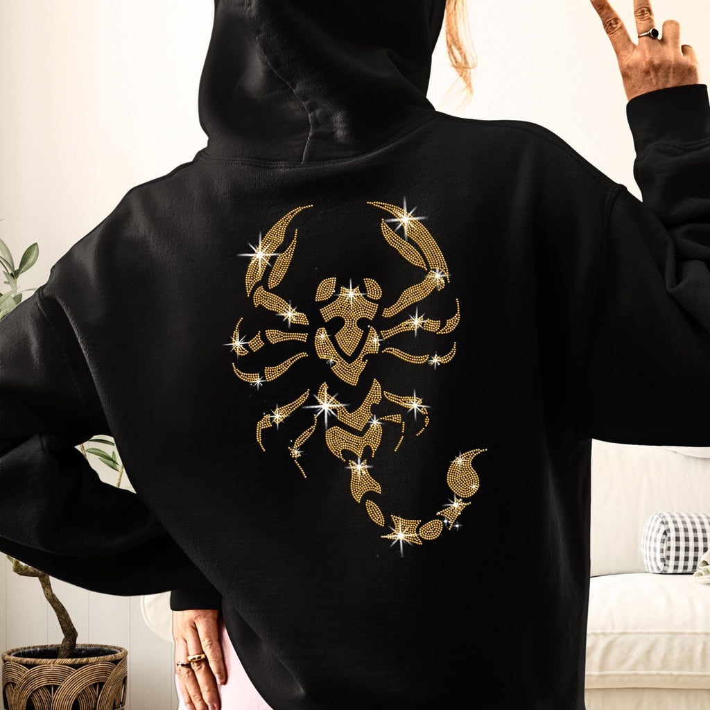 Scorpion Rhinestone Shirt: Zodiac Bling T-Shirt & Sweatshirt