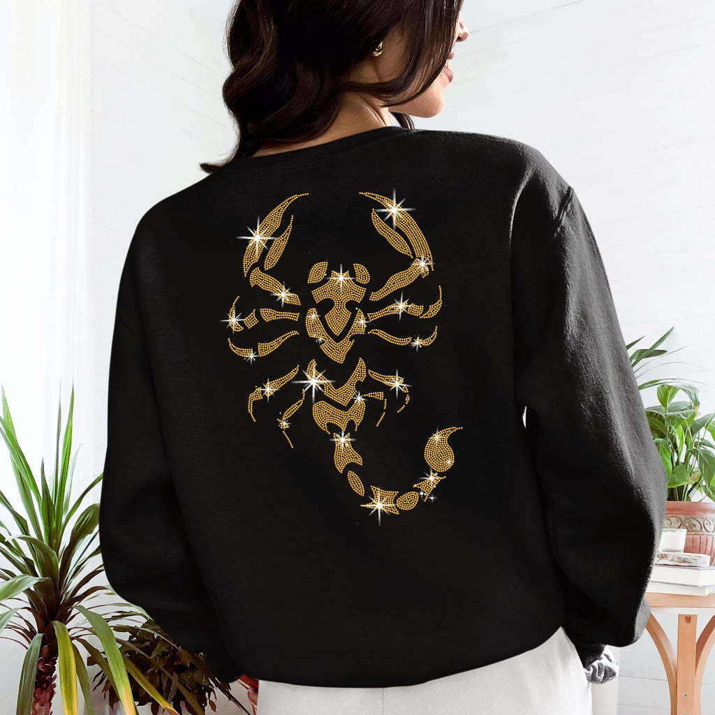 Scorpion Rhinestone Shirt: Zodiac Bling T-Shirt & Sweatshirt