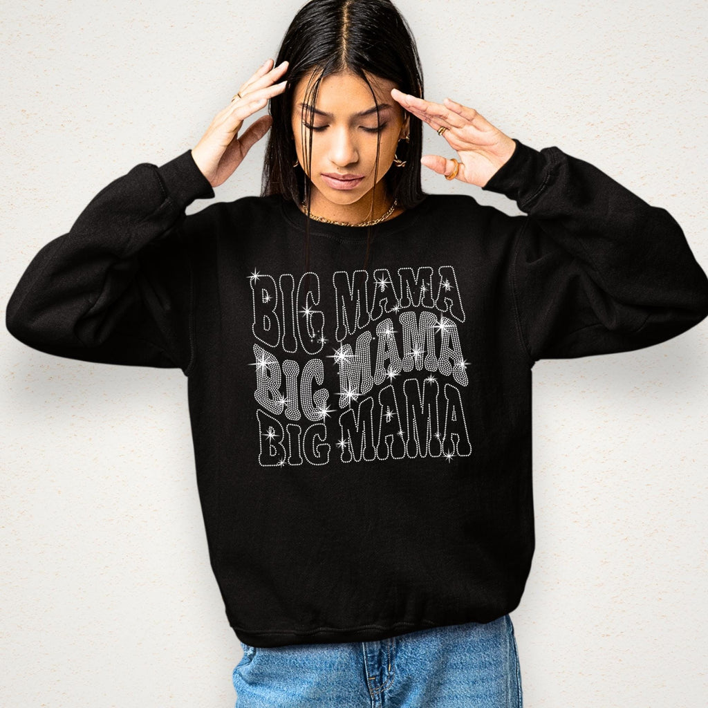 Big Mama Rhinestone T-Shirt: Mom Birthday Bling Apparel