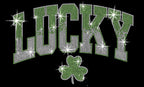 Lucky Rhinestone Shirt: Sparkly Clover Tee & Sweatshirt