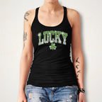 Lucky Rhinestone Shirt: Sparkly Clover Tee & Sweatshirt