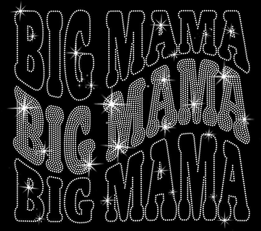 Big Mama Rhinestone T-Shirt: Mom Birthday Bling Apparel