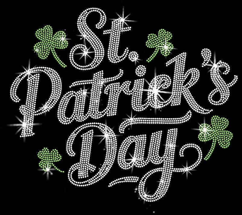 St Patrick's Day Rhinestone Shirt: Sparkly Irish Holiday Tee
