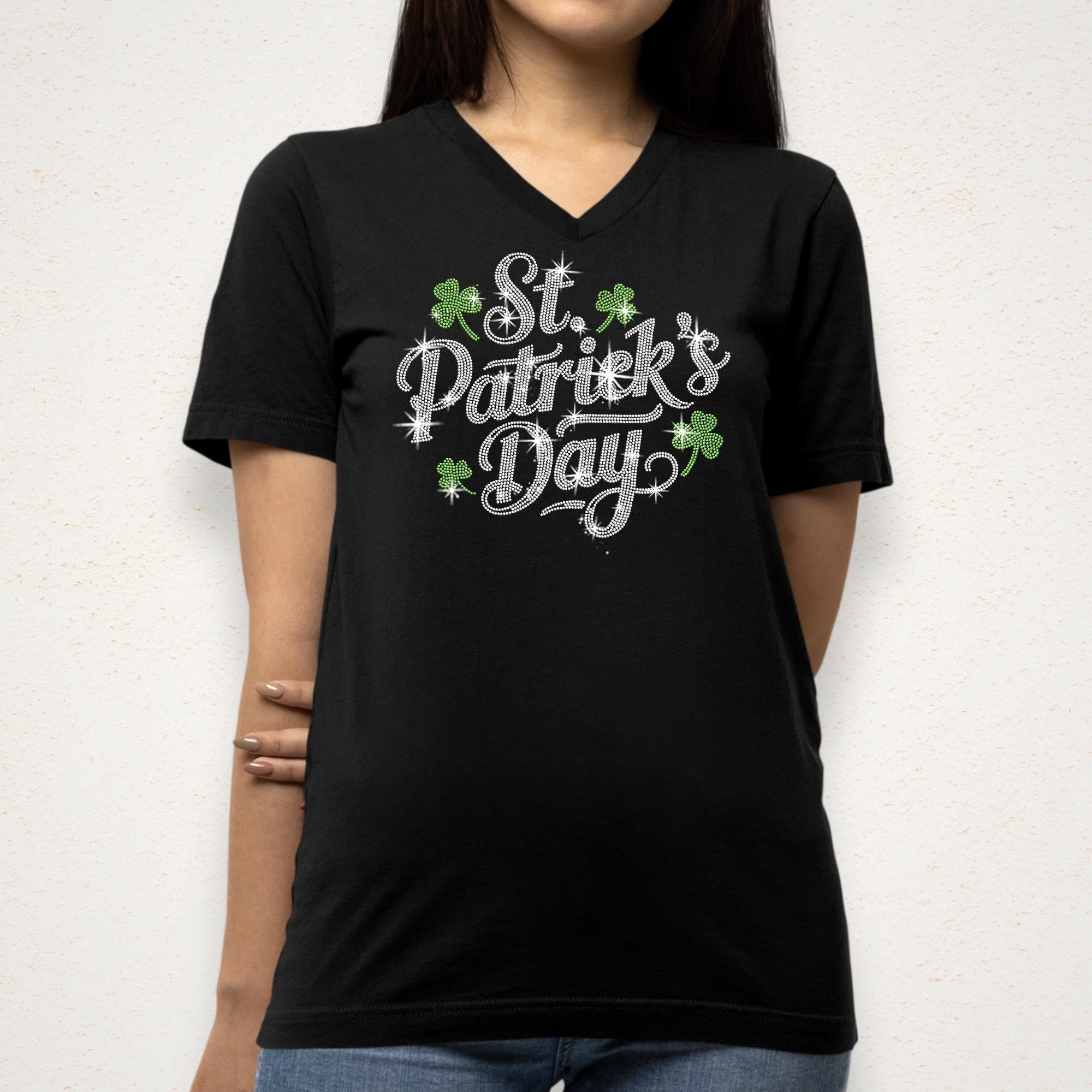 St Patrick's Day Rhinestone Shirt: Sparkly Irish Holiday Tee
