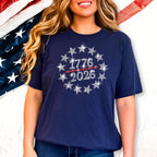 American 250 Years Rhinestone Shirt: 1776-2026, Patriotic 4th of July Bling Apparel