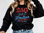 250 Years of Freedom Rhinestone Shirt: 1776 2026 Patriotic Sparkle Tee
