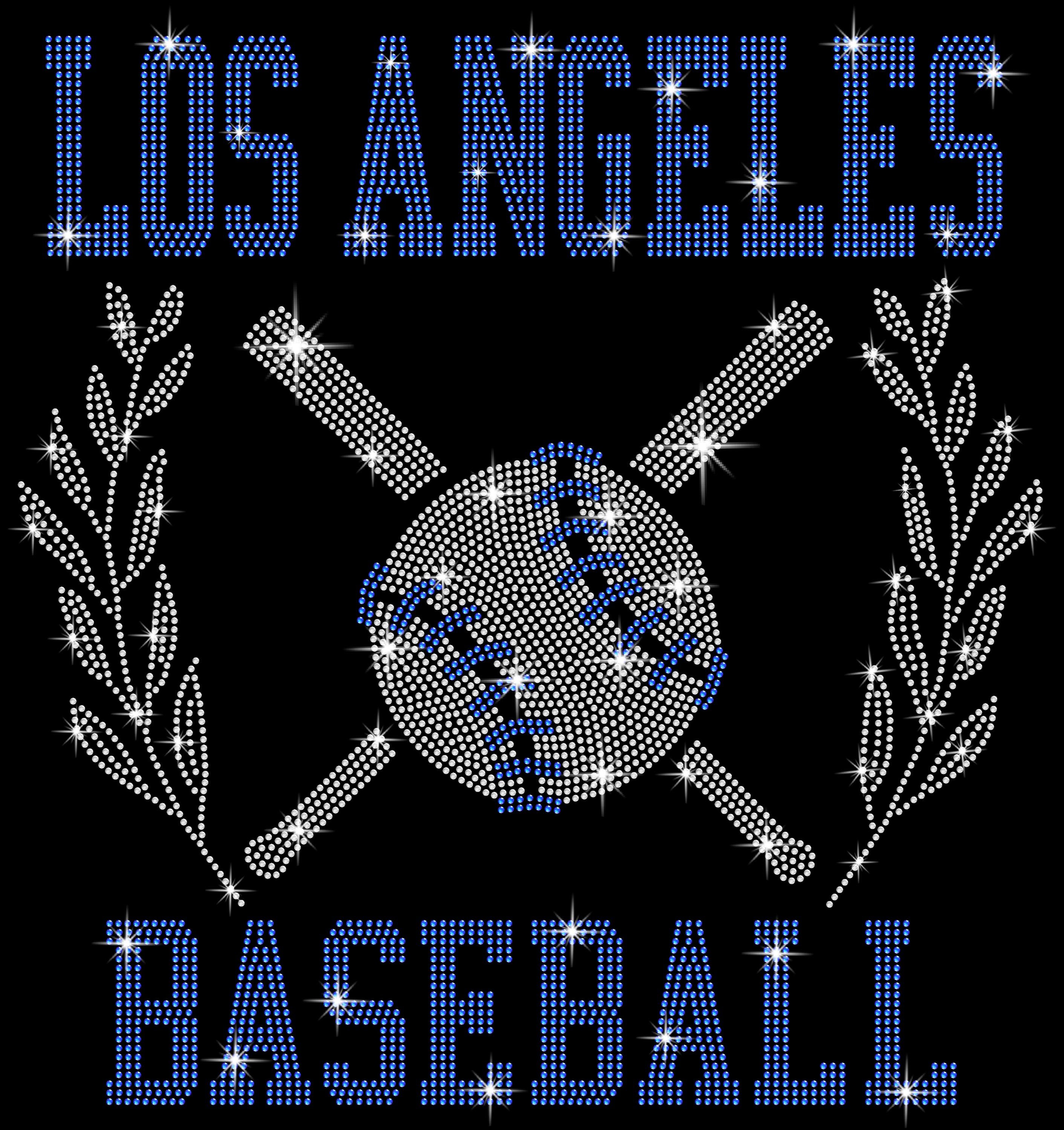 Los Angeles Game Day Rhinestone Shirt: Baseball Mom Sparkle Apparel