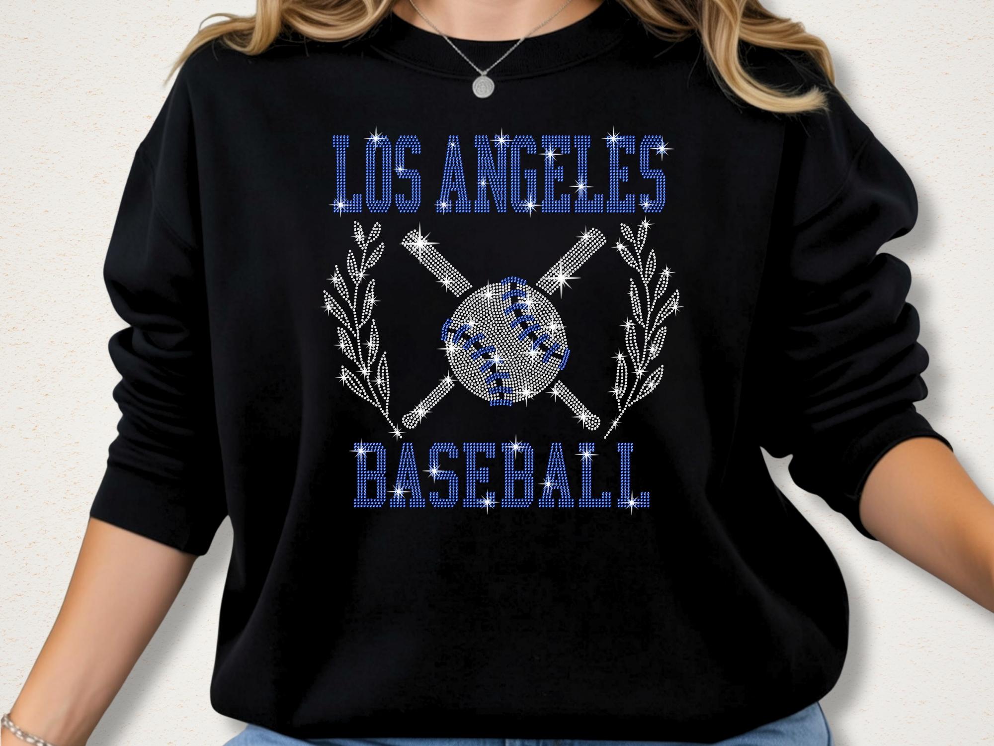Los Angeles Game Day Rhinestone Shirt: Baseball Mom Sparkle Apparel Secondary image