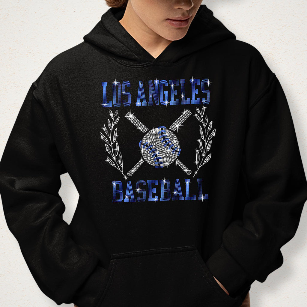 Los Angeles Game Day Rhinestone Shirt: Baseball Mom Sparkle Apparel