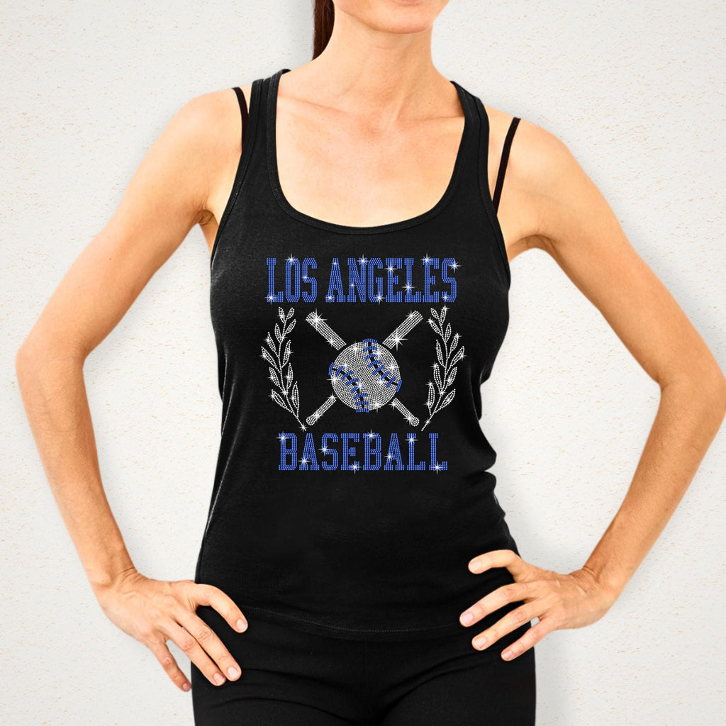 Los Angeles Game Day Rhinestone Shirt: Baseball Mom Sparkle Apparel