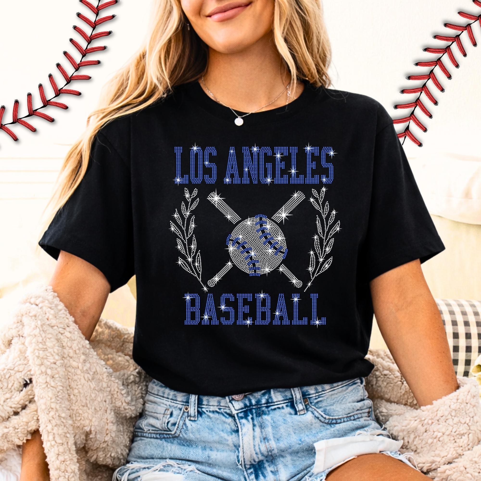 Los Angeles Game Day Rhinestone Shirt: Baseball Mom Sparkle Apparel Main image