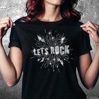 Let's Rock Rhinestone Shirt: Rock and Roll Bling Concert Outfit