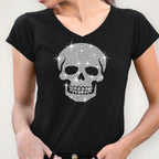 Rhinestone Skull Shirt: Gothic Bling Tee & Sweatshirt
